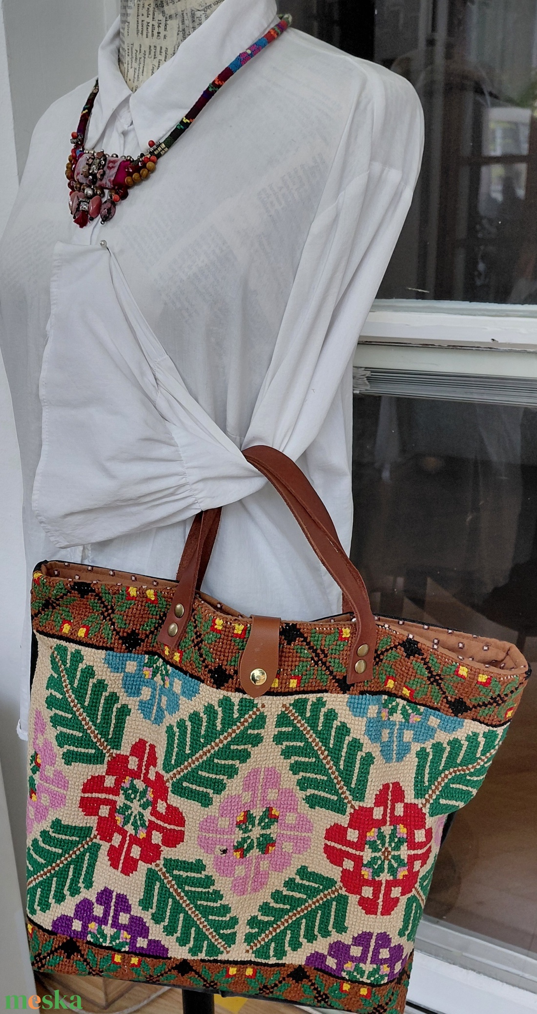 Ethno- chic - táska & tok - bevásárlás & shopper táska - shopper, textiltáska, szatyor - Meska.hu