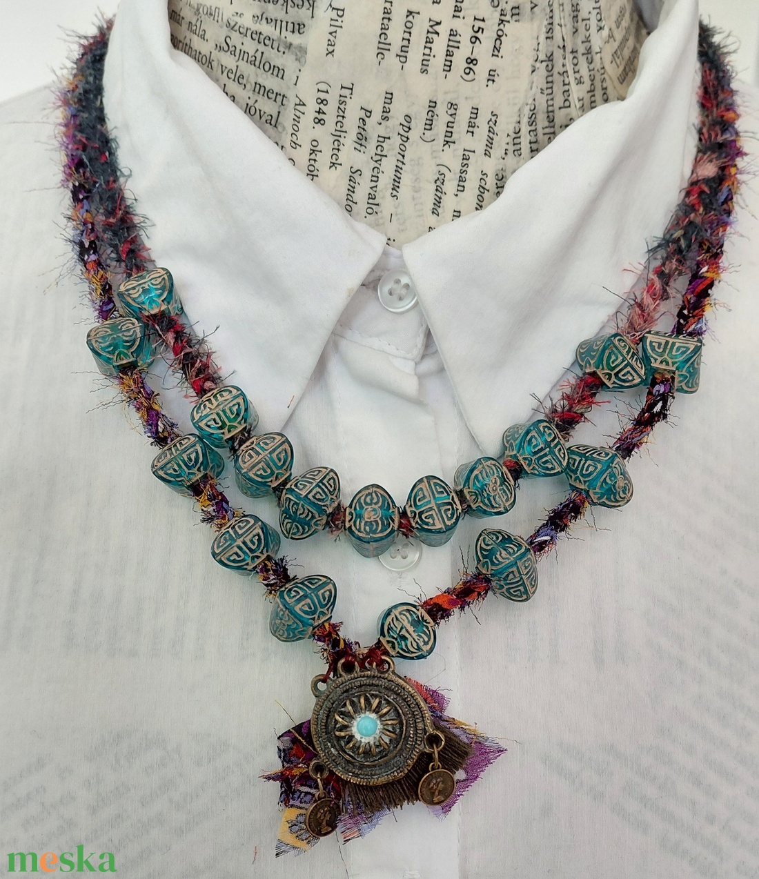 Bohém elegancia - ékszer - nyaklánc - statement nyaklánc - Meska.hu