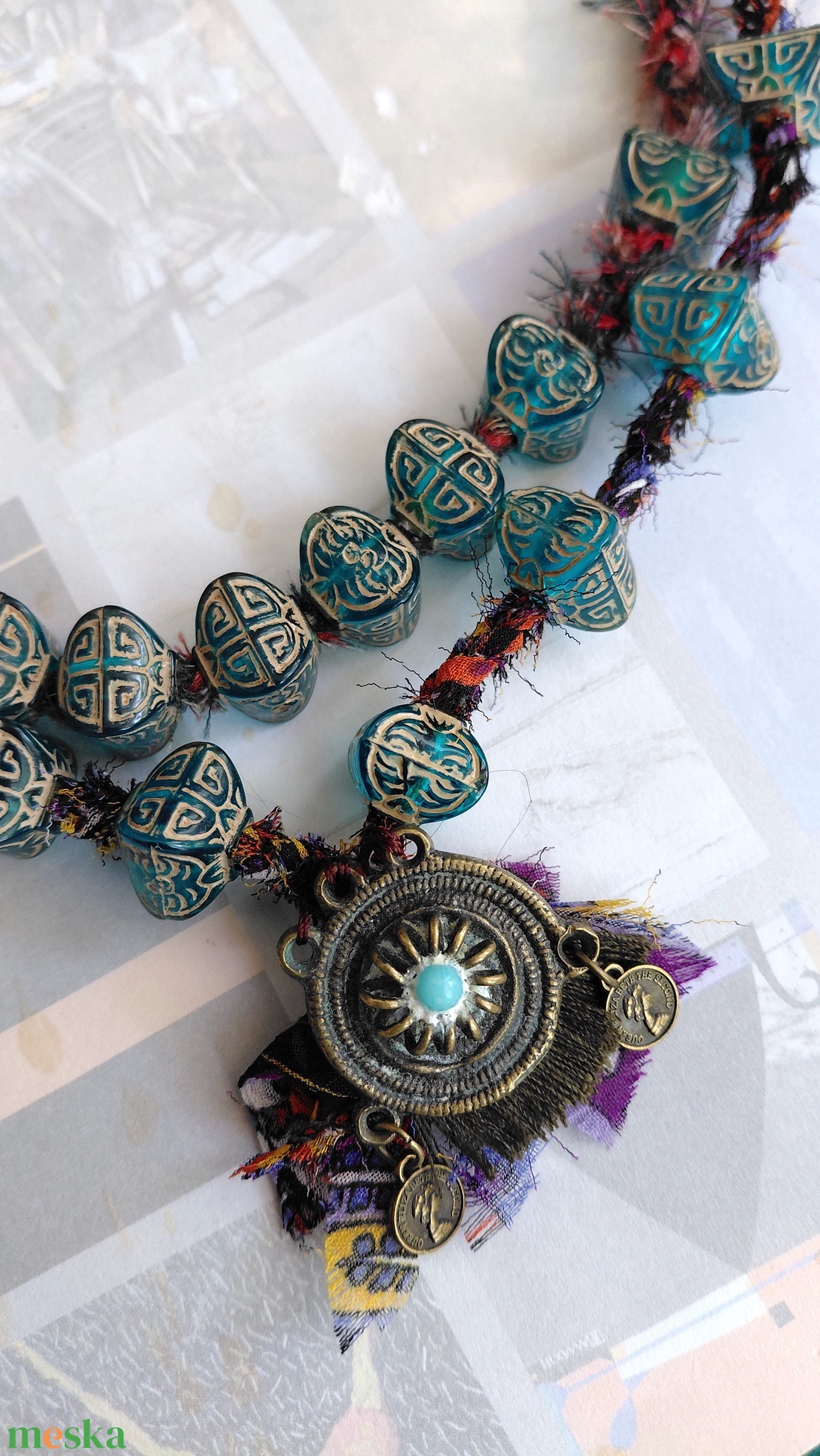 Bohém elegancia - ékszer - nyaklánc - statement nyaklánc - Meska.hu