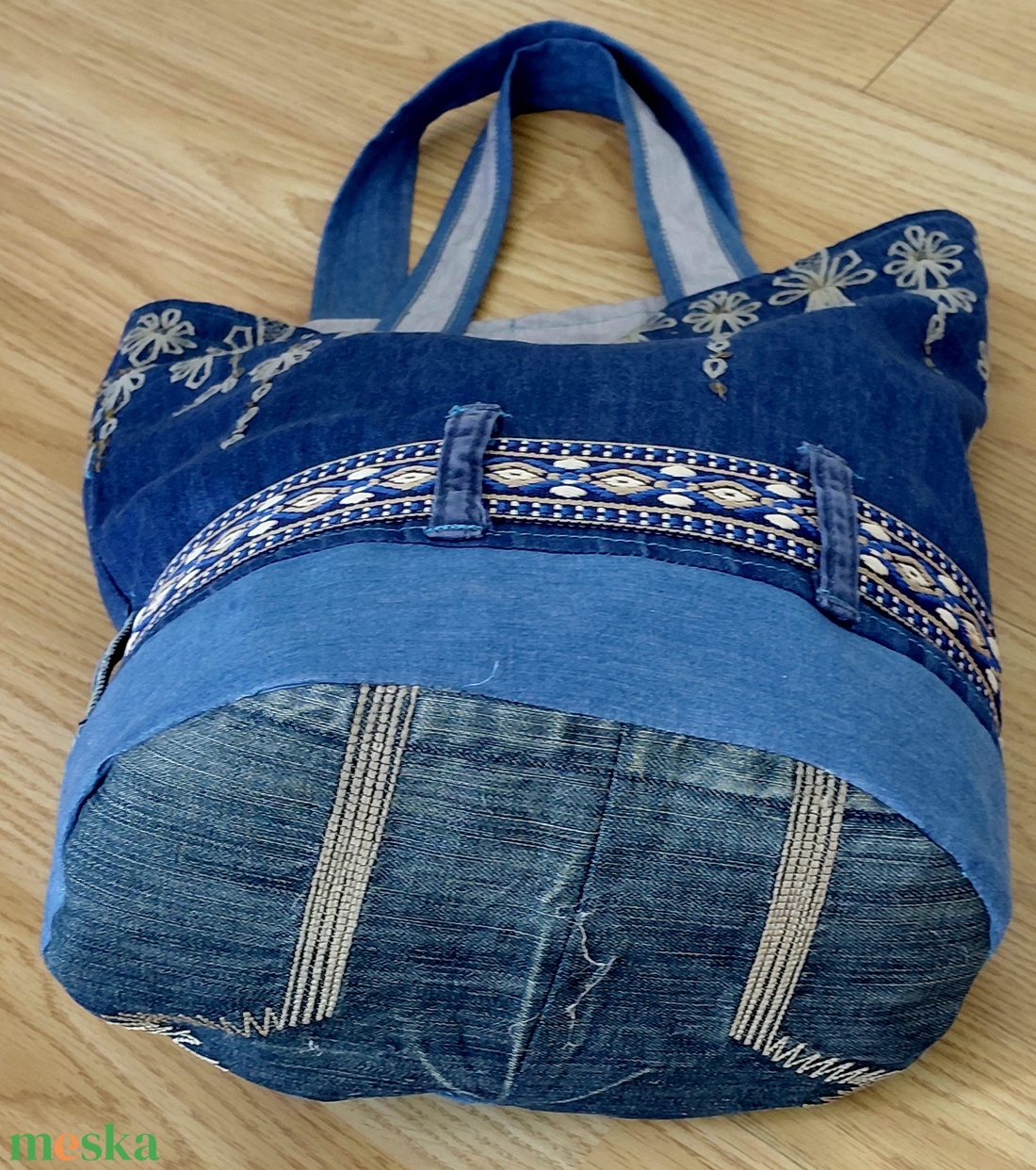 Boho-Blues Shopper � - táska & tok - bevásárlás & shopper táska - shopper, textiltáska, szatyor - Meska.hu