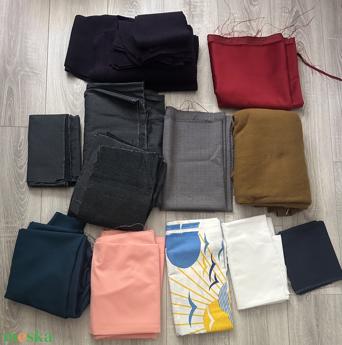 Maradék textil csomag - Vegyes, vastagabb anyagok - kellékek & szerszámok - méteráru - anyagcsomag - Meska.hu