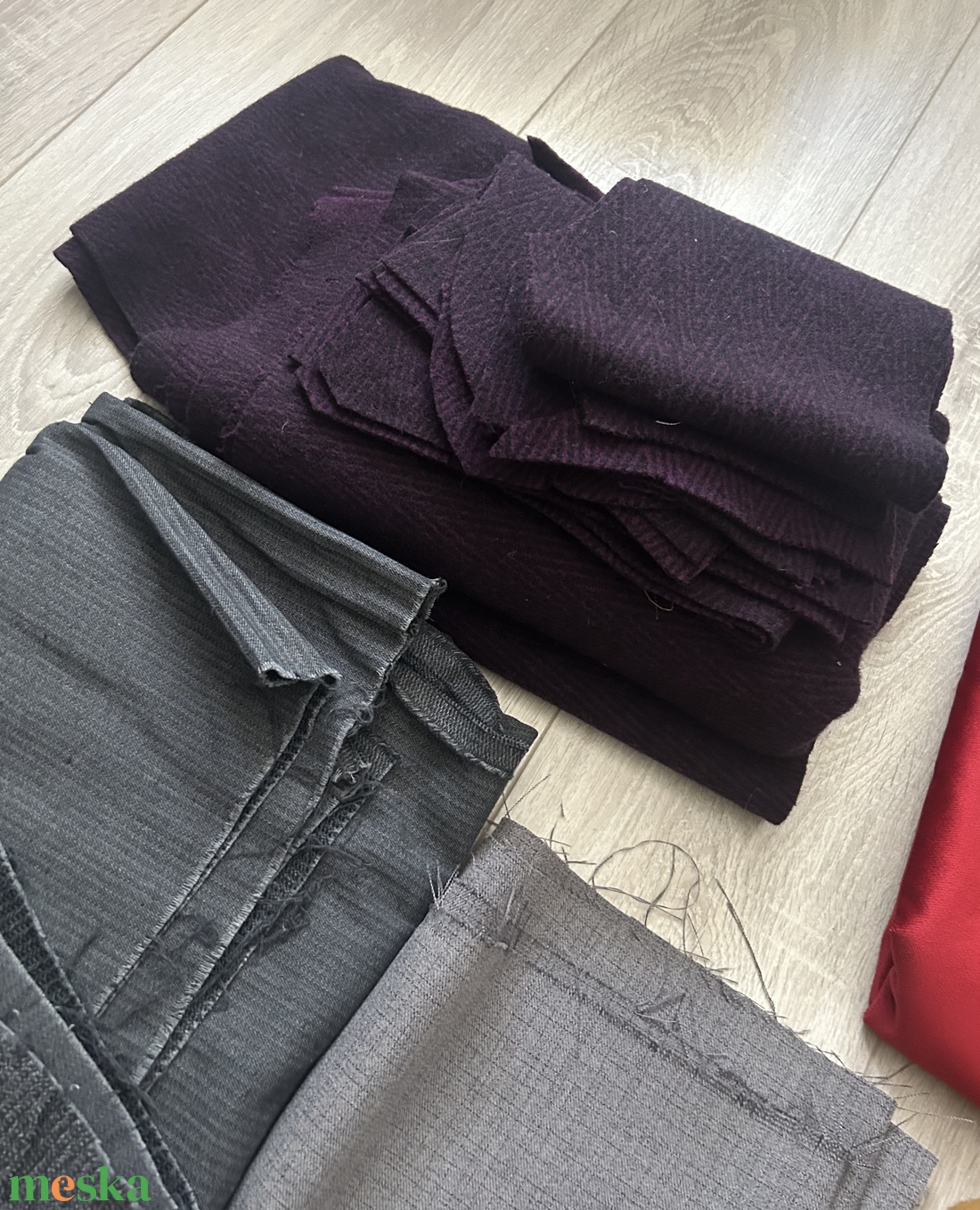 Maradék textil csomag - Vegyes, vastagabb anyagok - kellékek & szerszámok - méteráru - anyagcsomag - Meska.hu