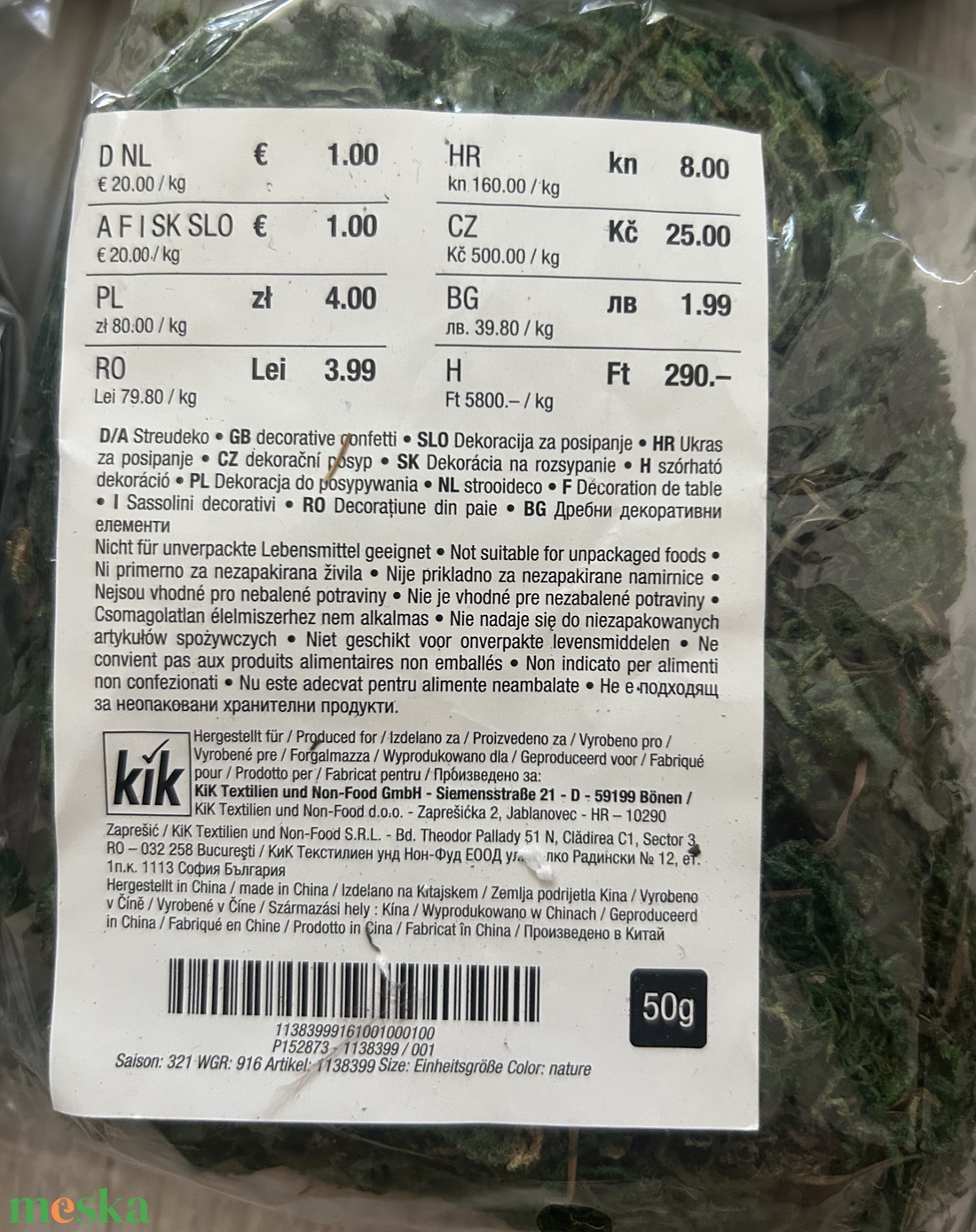 Szárított moha - Új - kellékek & szerszámok - dekorációs kellékek - egyéb kellékek - Meska.hu