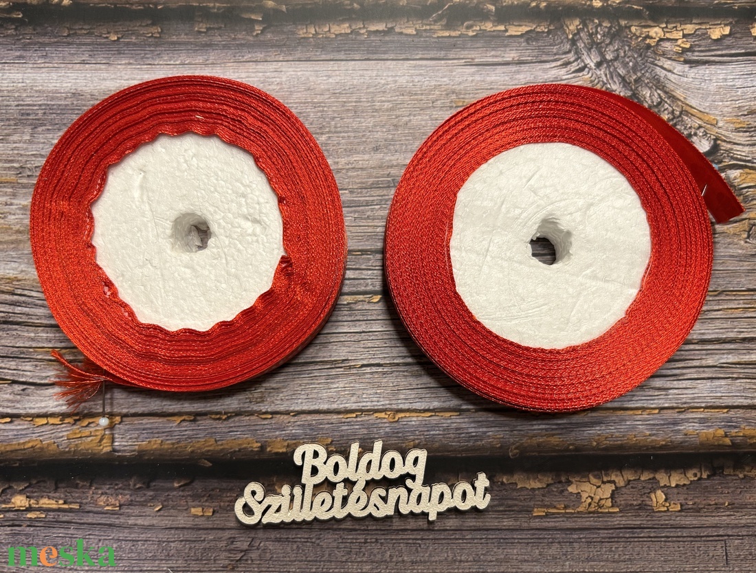 Boldog születésnapot és Boldog névnapot szalagok - kellékek & szerszámok - rövidáru - szalag, pánt - szatén szalag - Meska.hu