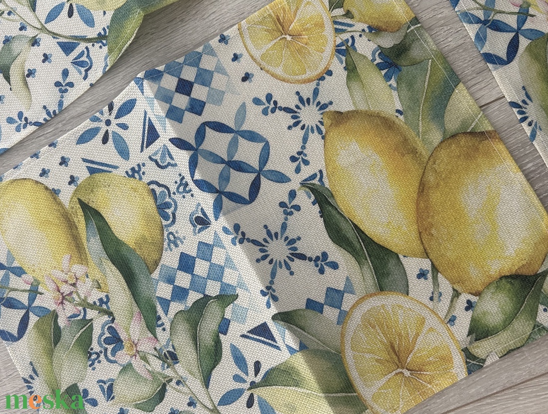 4 db-os citromos alátét - otthon & életmód - konyhafelszerelés, tálalás - tálalás - tányér- és poháralátét - Meska.hu