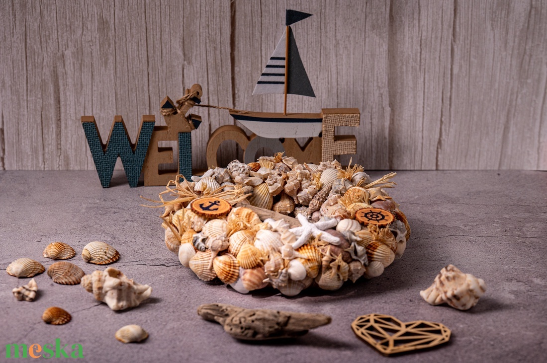 Kagylós, tengerparti ajtódísz - otthon & életmód - dekoráció - ajtó- és ablak dekoráció - ajtódísz & kopogtató - Meska.hu