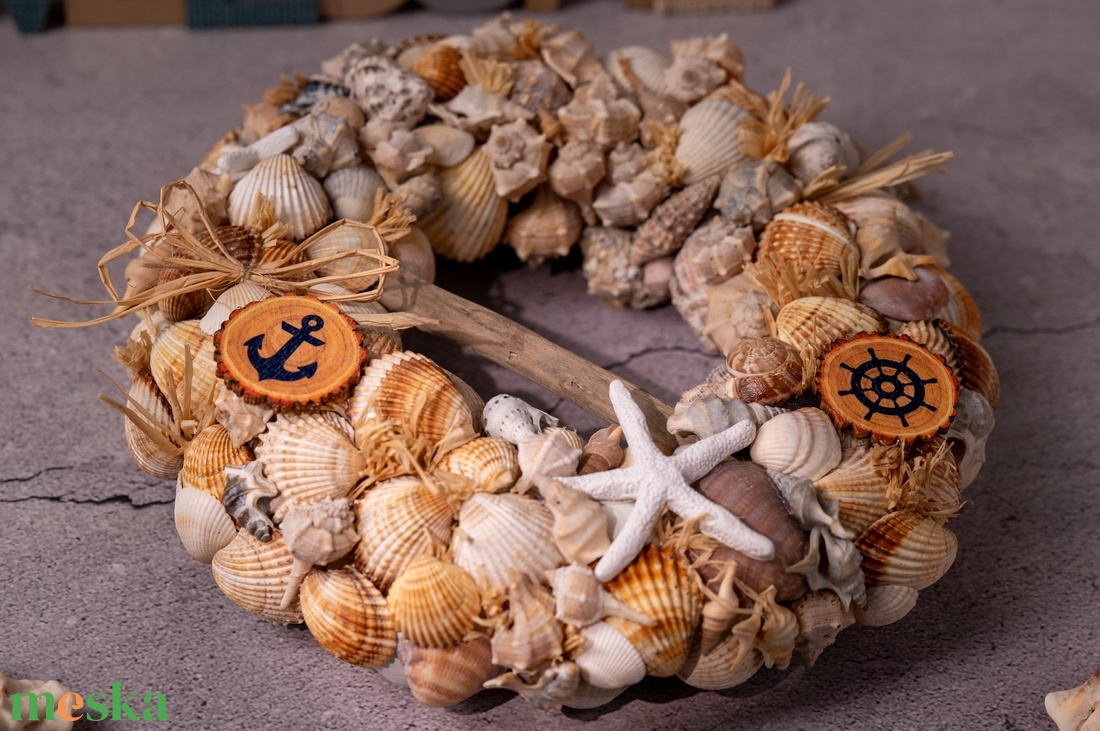 Kagylós, tengerparti ajtódísz - otthon & életmód - dekoráció - ajtó- és ablak dekoráció - ajtódísz & kopogtató - Meska.hu