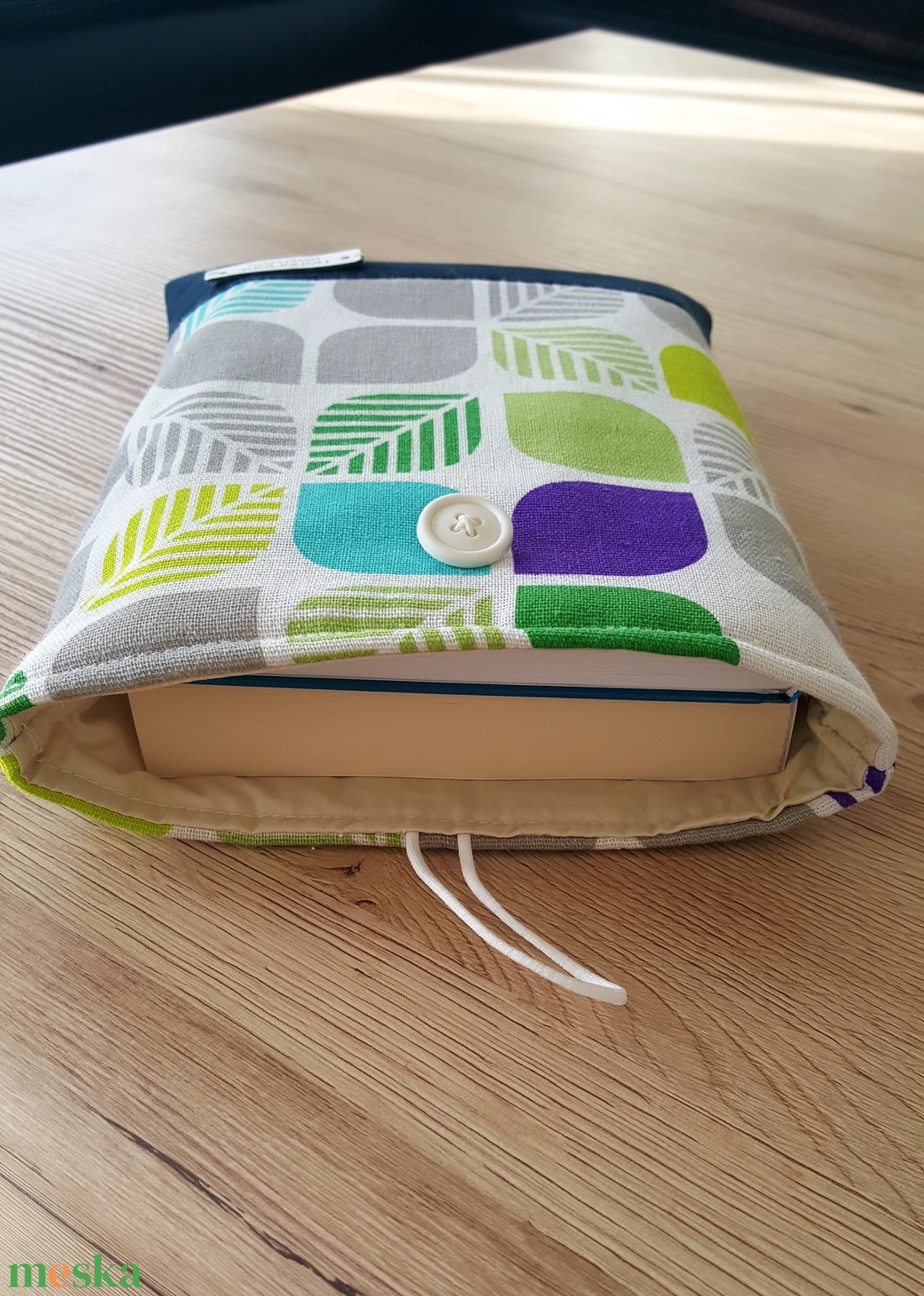 Üde levélmintás kék könyv, e-book, tablet, notebook tok - táska & tok - ebook & tablet tok - Meska.hu