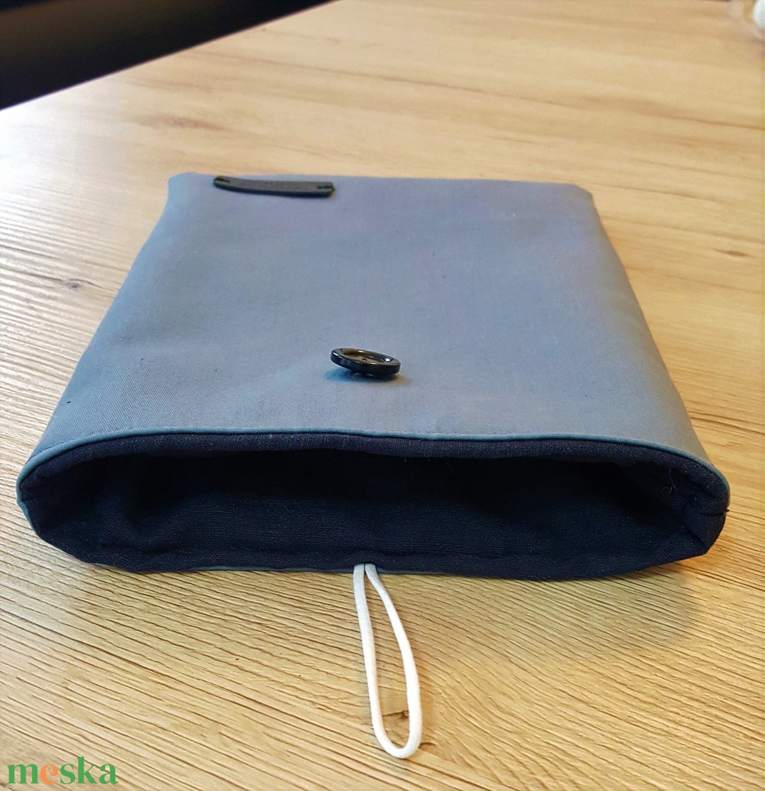 Szürke/égkék/fekete könyvtok, tablet, e-book tok - táska & tok - ebook & tablet tok - Meska.hu