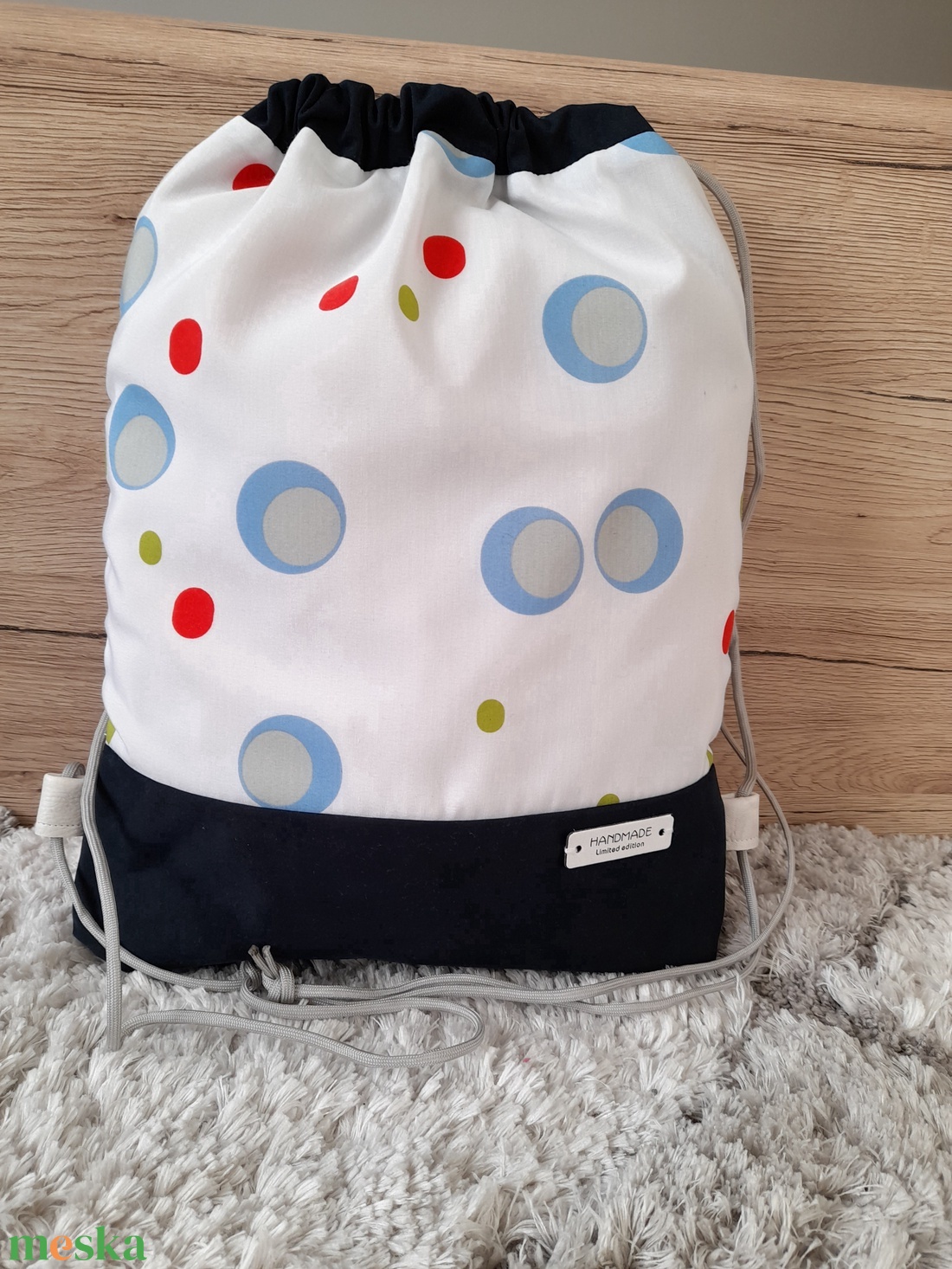 Pöttyös hátizsák - táska & tok - hátizsák - hátizsák - Meska.hu