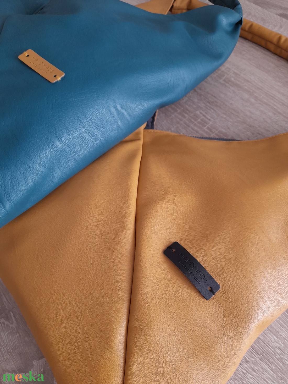 Napsárga textilbőr táska nagy méret - táska & tok - kézitáska & válltáska - válltáska - Meska.hu