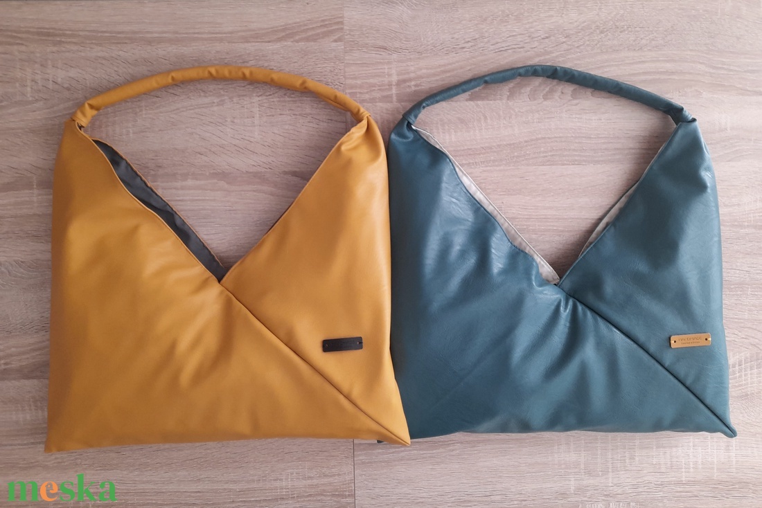 Napsárga textilbőr táska nagy méret - táska & tok - kézitáska & válltáska - válltáska - Meska.hu