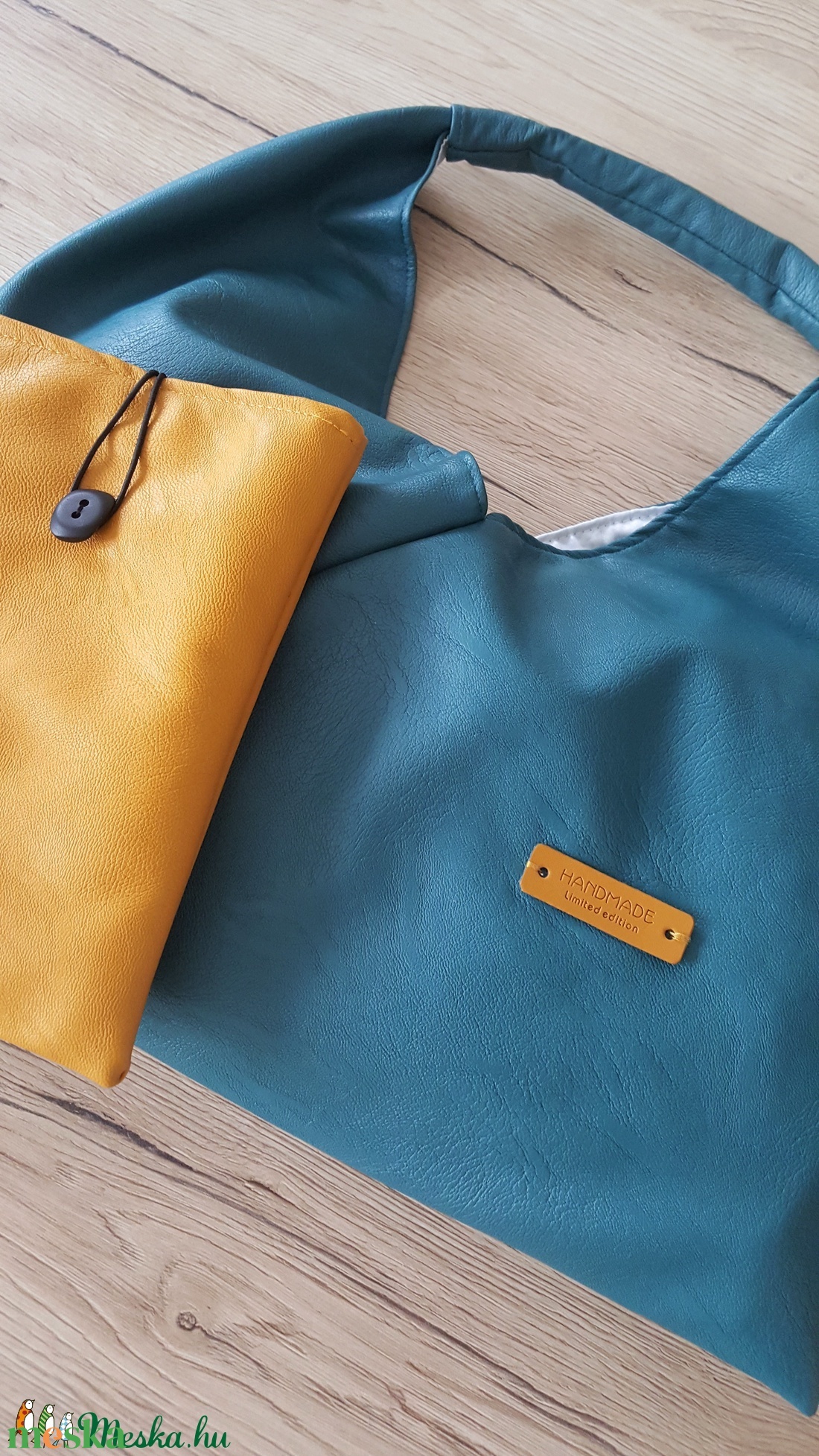 Türkiz textilbőr könyvtok, e-book, tablet, laptop tok - táska & tok - ebook & tablet tok - Meska.hu