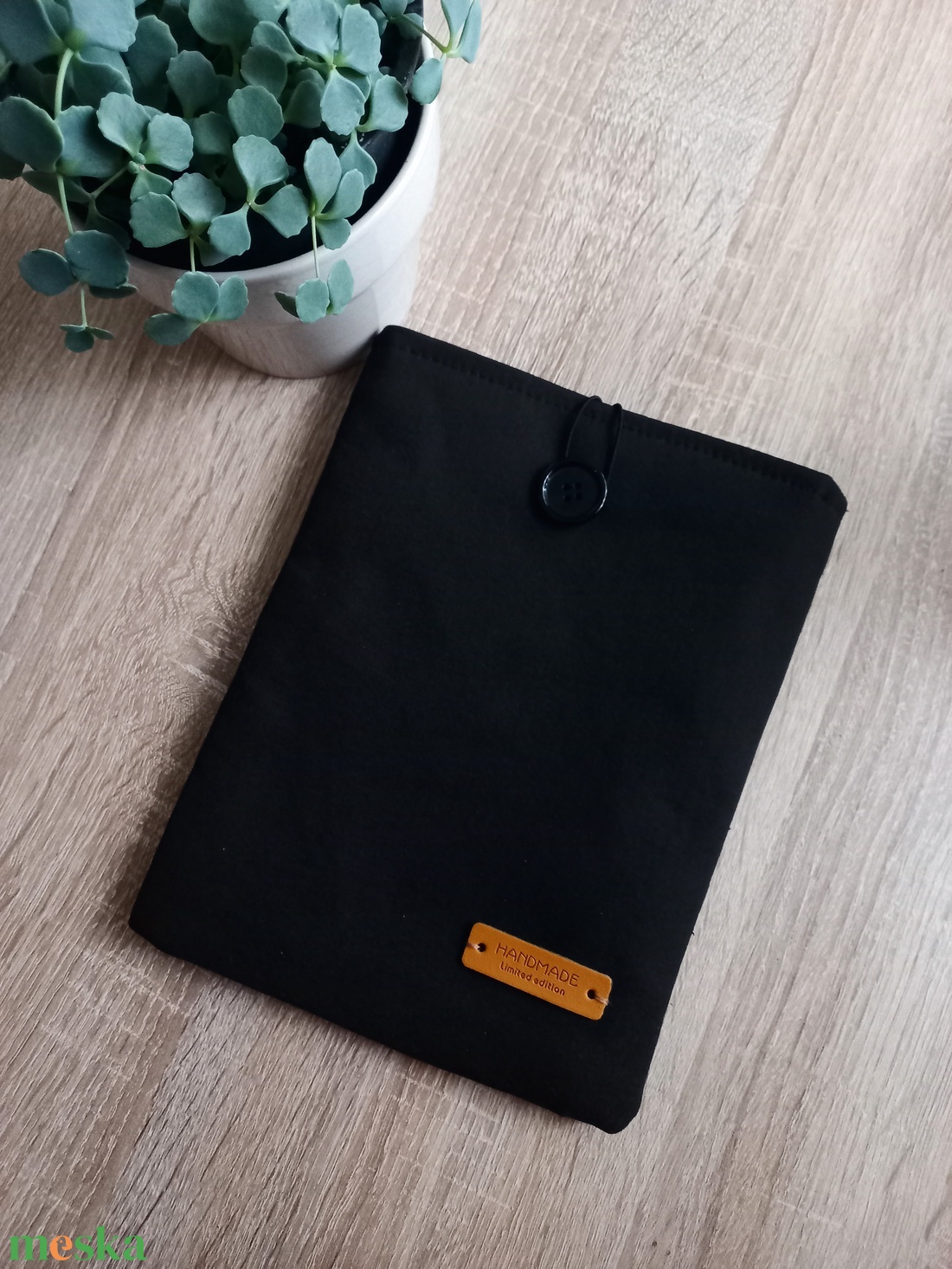 Fekete vászon e-book, tablet tok, könyvtok - táska & tok - ebook & tablet tok - Meska.hu