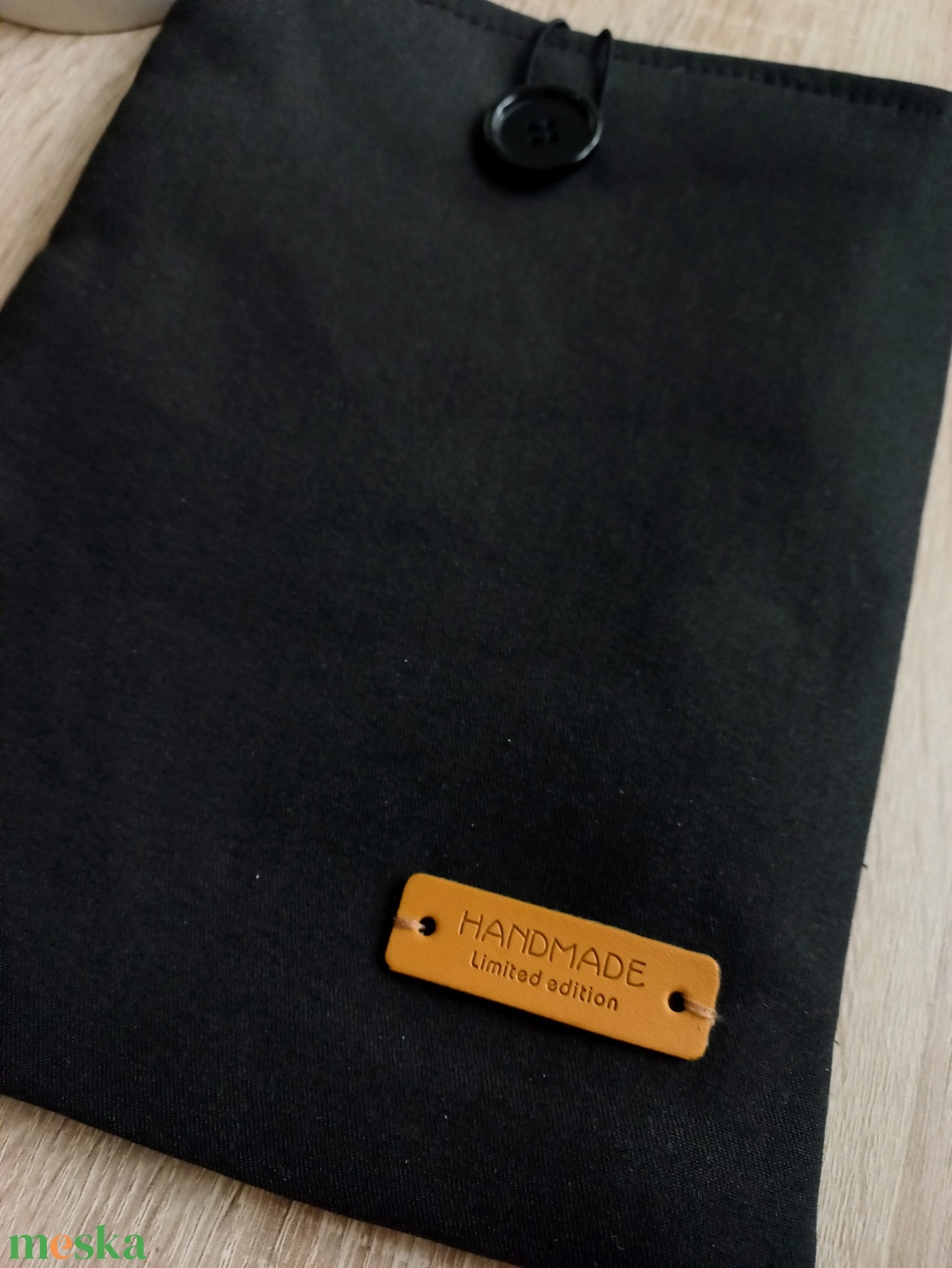 Fekete vászon e-book, tablet tok, könyvtok - táska & tok - ebook & tablet tok - Meska.hu