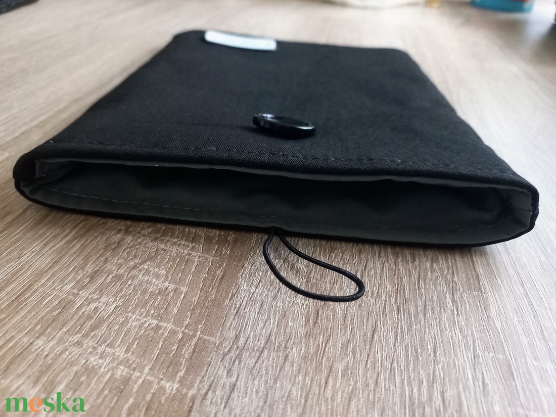 Fekete vászon e-book, tablet tok, könyvtok - táska & tok - ebook & tablet tok - Meska.hu