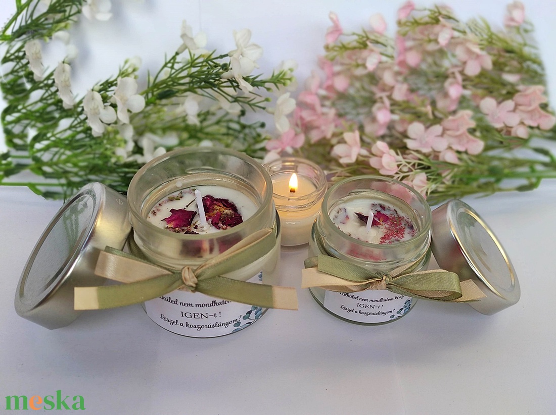 Illatos gyertya Koszorúslány felkérő, tanú felkérő illatos szójaviasz gyertya , személyre szabható - esküvő - meghívó & kártya - koszorúslány felkérő - Meska.hu