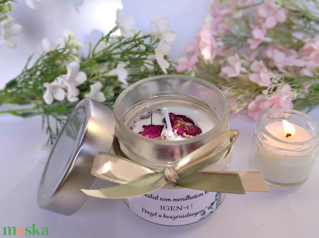 Illatos gyertya Koszorúslány felkérő, tanú felkérő illatos szójaviasz gyertya , személyre szabható - esküvő - meghívó & kártya - koszorúslány felkérő - Meska.hu