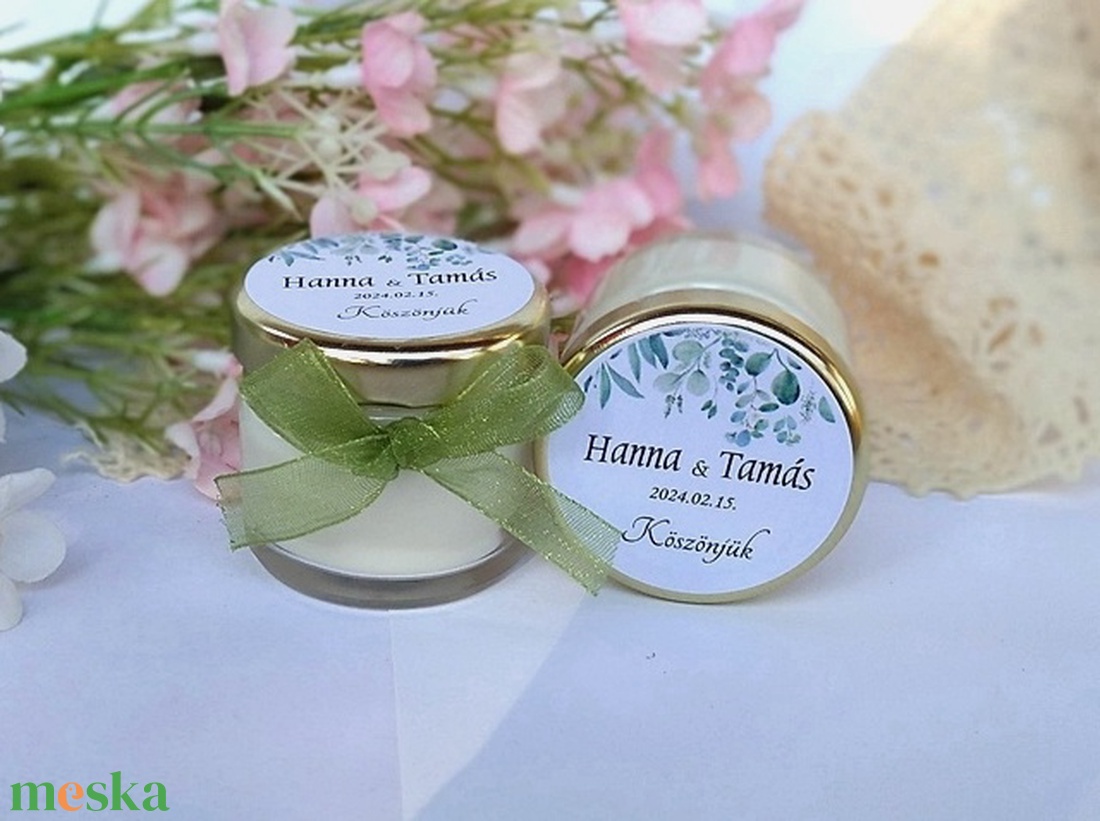 Illatos Szójaviasz gyertya, mézes köszönet ajándék köszönetajándék vendégeknek,köszönőajándék ,köszönőajándék - esküvő - emlék & ajándék - köszönőajándék - Meska.hu