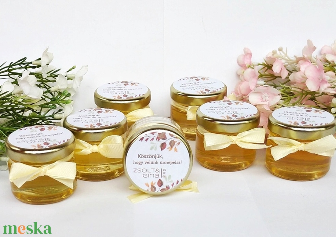 mézes köszönet ajándék szójaviasz gyertyás   köszönetajándék vendégeknek,köszönőajándék ,köszönőajándék - esküvő - emlék & ajándék - köszönőajándék - Meska.hu