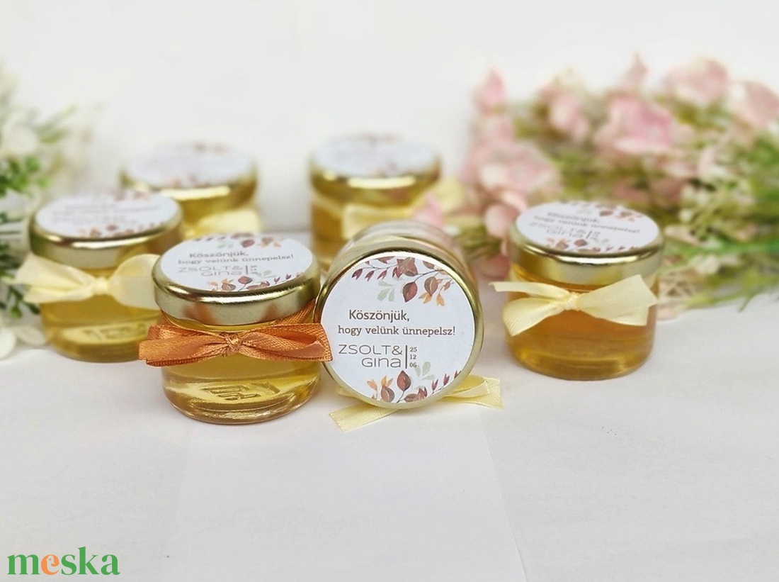 mézes köszönet ajándék szójaviasz gyertyás   köszönetajándék vendégeknek,köszönőajándék ,köszönőajándék - esküvő - emlék & ajándék - köszönőajándék - Meska.hu