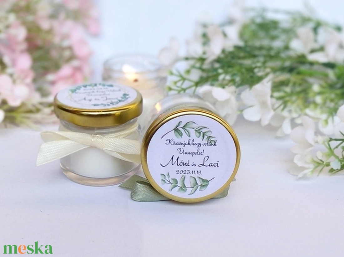 Illatos Szójaviasz gyertya  köszönetajándék köszönet ajándék vendégeknek,köszönőajándék ,köszönőajándék - esküvő - emlék & ajándék - köszönőajándék - Meska.hu
