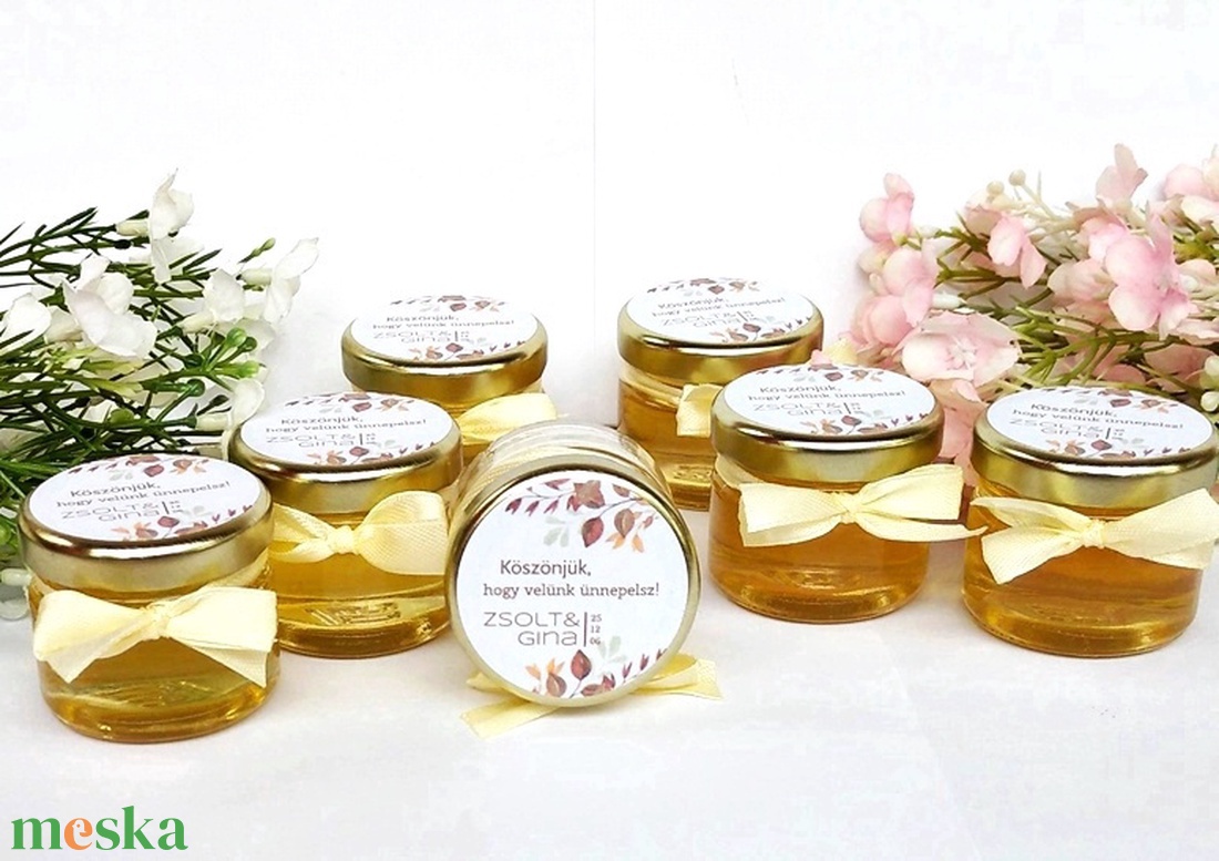mézes köszönet ajándék szójaviasz gyertyás   köszönetajándék vendégeknek,köszönőajándék ,köszönőajándék - esküvő - emlék & ajándék - köszönőajándék - Meska.hu