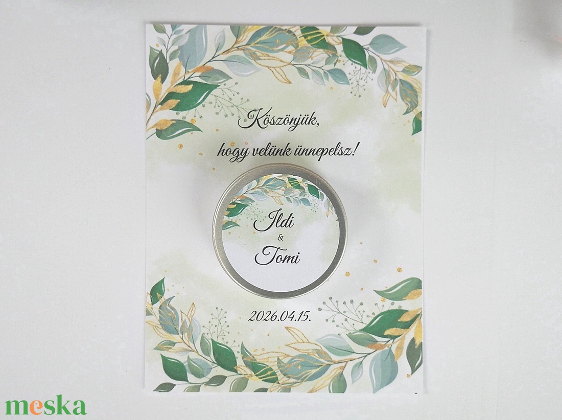  Köszönetajándék gyertya Személyre szabott  � elegáns emlék vendégeidnek - esküvő - emlék & ajándék - köszönőajándék - Meska.hu