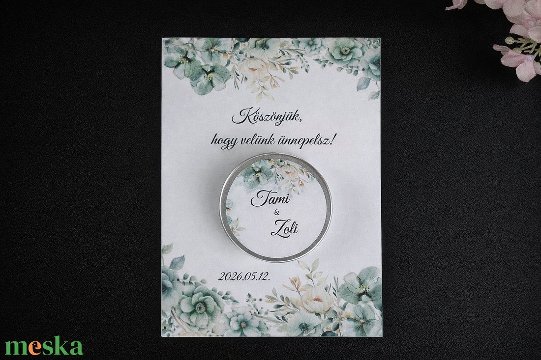  köszönetajándék gyertya  �Személyre szabott elegáns emlék vendégeidnek - esküvő - emlék & ajándék - köszönőajándék - Meska.hu