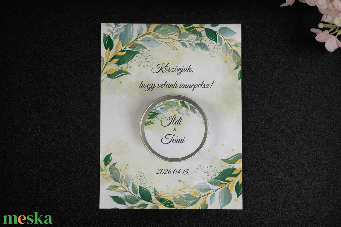  Köszönetajándék gyertya Személyre szabott  � elegáns emlék vendégeidnek - esküvő - emlék & ajándék - köszönőajándék - Meska.hu