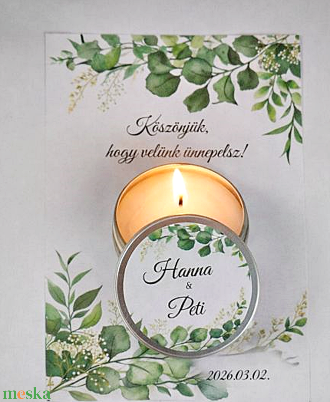  Köszönetajándék gyertya Személyre szabott  � elegáns emlék vendégeidnek - esküvő - emlék & ajándék - köszönőajándék - Meska.hu