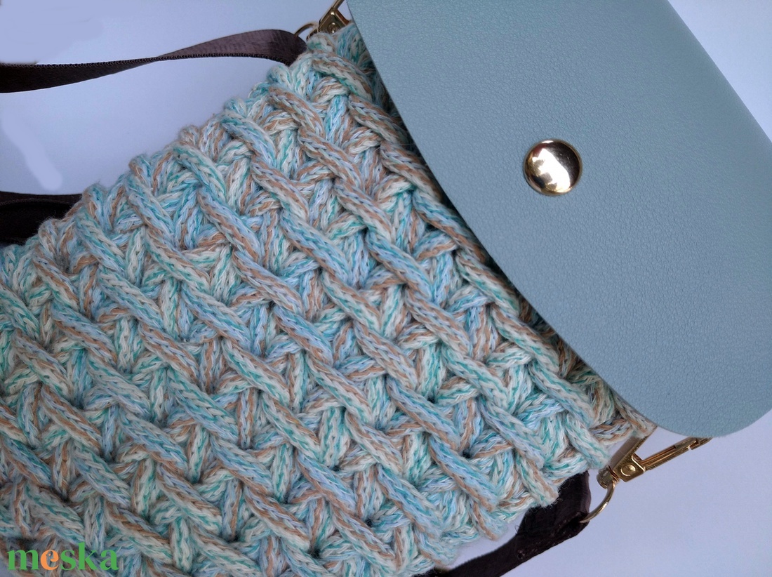 Horgolt válltáska, telefontáska, telefontartó, fesztiváltáska - táska & tok - pénztárca & más tok - telefontok - Meska.hu
