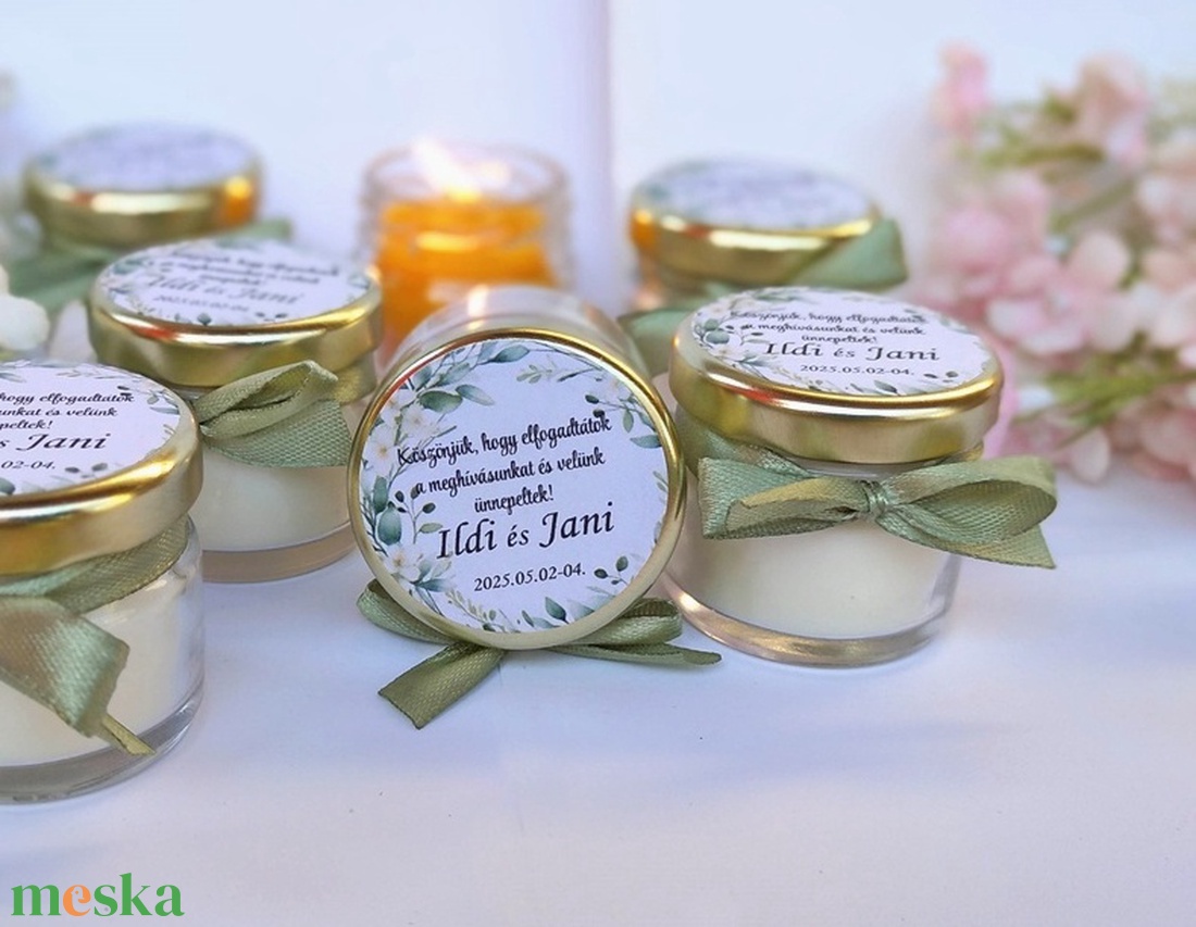 Illatos Szójaviasz gyertya köszönet ajándék  köszönetajándék vendégeknek,köszönőajándék ,köszönőajándék - esküvő - emlék & ajándék - köszönőajándék - Meska.hu