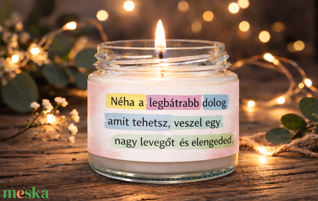 MOTIVÁCIÓS illatgyertya �  madagaszkári vaníliával , akár saját idézettel - otthon & életmód - gyertya, illat, aroma - gyertya - Meska.hu