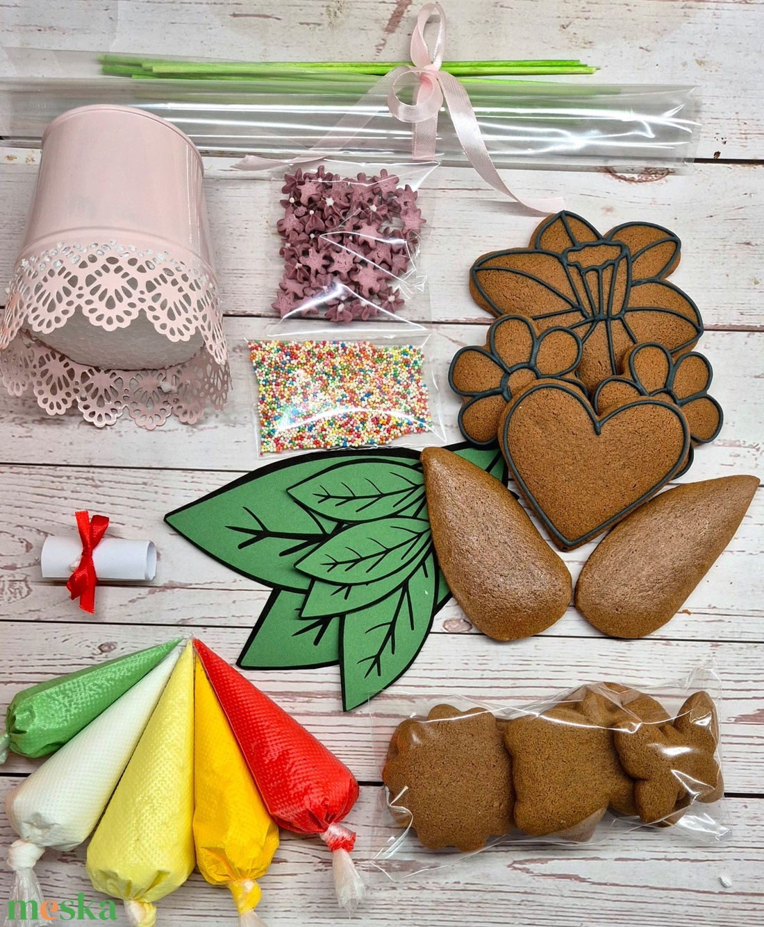 Anyák napi mézeskalács díszítő csomag - diy (csináld magad) - egységcsomag - Meska.hu
