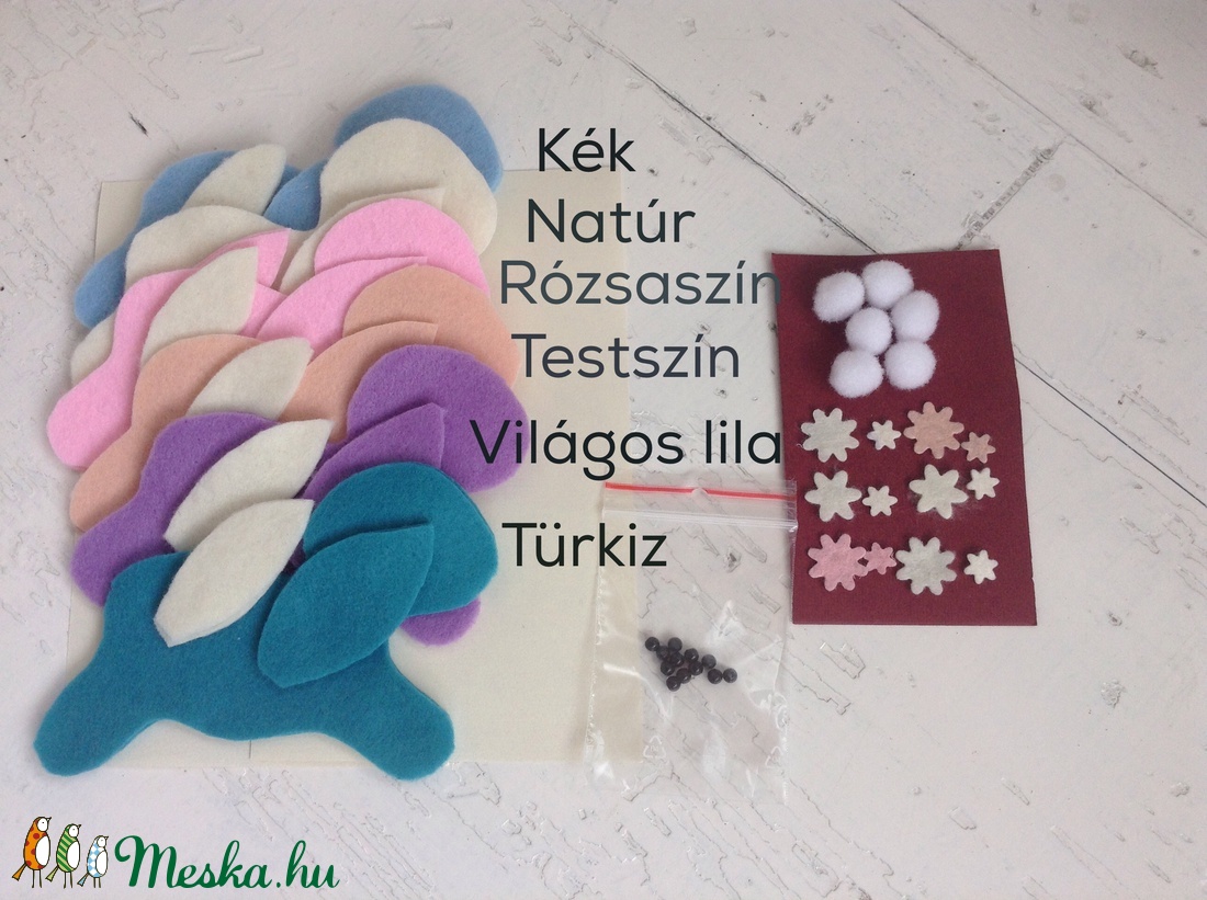Csináld magad csomag- nyuszi varrása lépésről- lépésre (6db) -  - Meska.hu