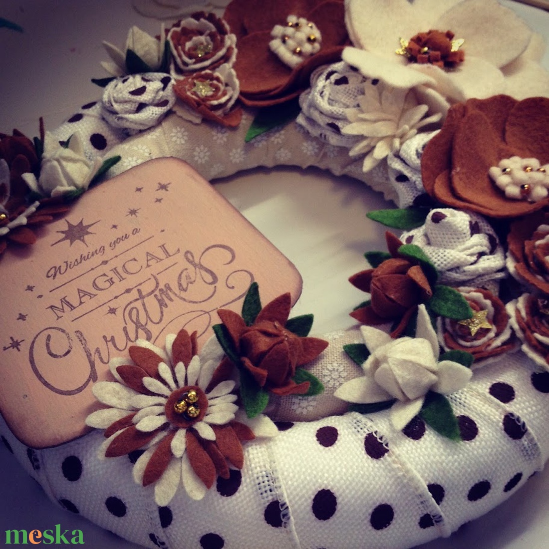 Karácsonyi ajtódísz- Magical Christmas  - karácsony - karácsonyi lakásdekoráció - karácsonyi ajtódíszek - Meska.hu