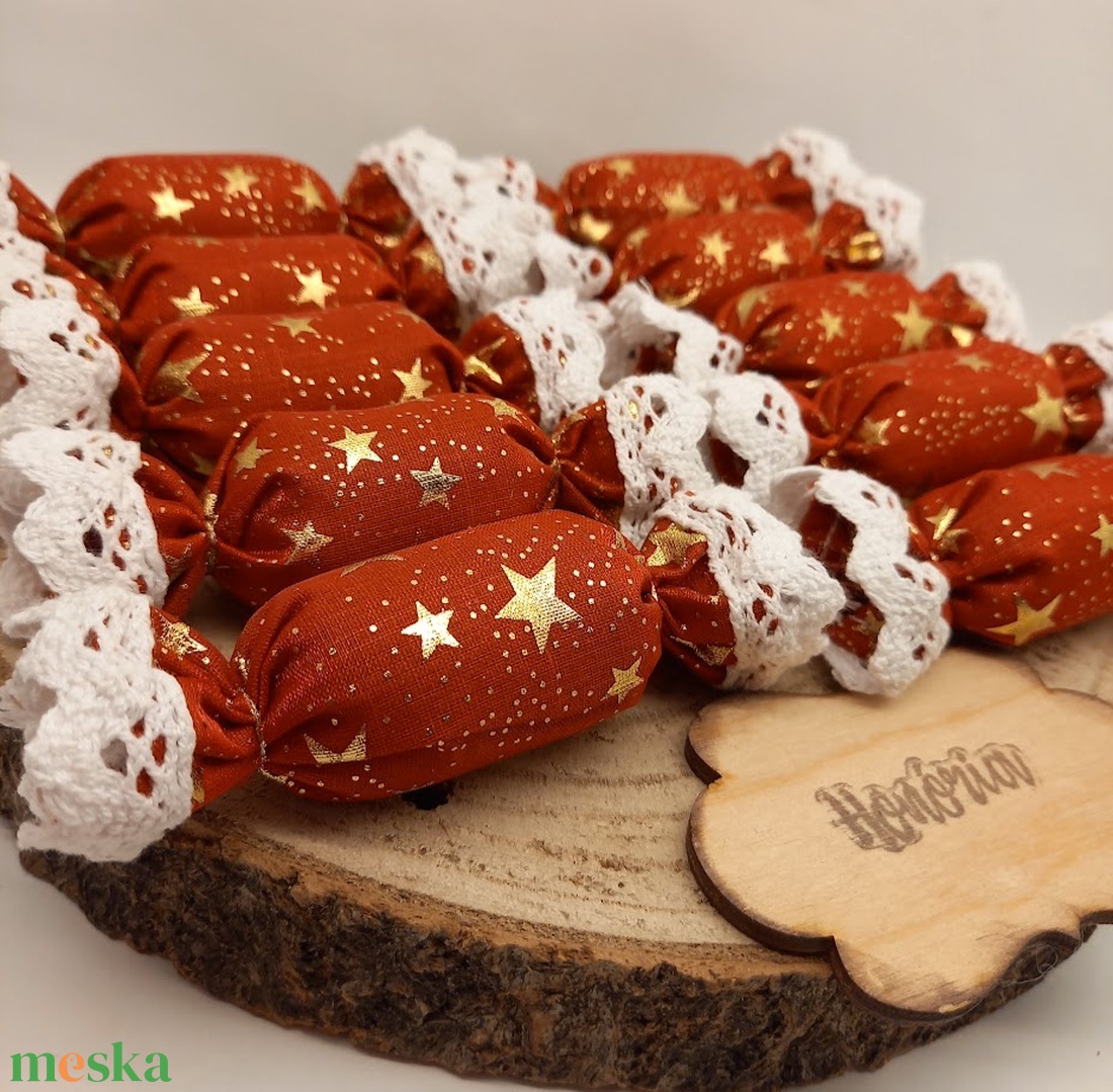 Textil szaloncukor (10 db/csomag) - karácsony - karácsonyi lakásdekoráció - karácsonyfadíszek - Meska.hu Textil szaloncukor (10 db/csomag) - karácsony - karácsonyi lakásdekoráció - karácsonyfadíszek - Meska.hu