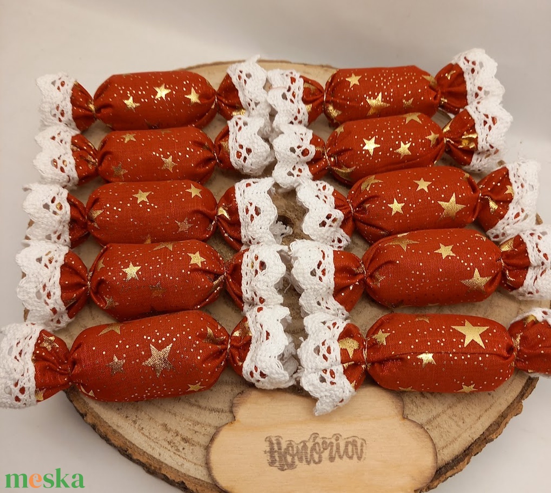 Textil szaloncukor (10 db/csomag) - karácsony - karácsonyi lakásdekoráció - karácsonyfadíszek - Meska.hu Textil szaloncukor (10 db/csomag) - karácsony - karácsonyi lakásdekoráció - karácsonyfadíszek - Meska.hu