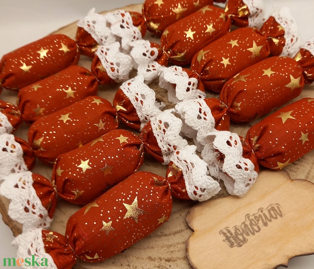 Textil szaloncukor (10 db/csomag) - karácsony - karácsonyi lakásdekoráció - karácsonyfadíszek - Meska.hu Textil szaloncukor (10 db/csomag) - karácsony - karácsonyi lakásdekoráció - karácsonyfadíszek - Meska.hu
