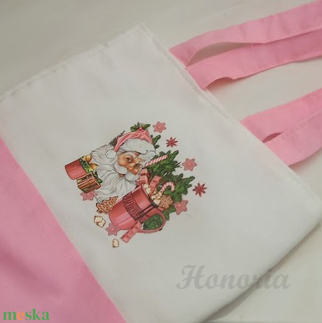 Karácsonyi ajándék zsák/ szatyor-Télapós-rózsaszín - otthon & életmód - papír, írószer - Meska.hu Karácsonyi ajándék zsák/ szatyor-Télapós-rózsaszín - otthon & életmód - papír, írószer - Meska.hu