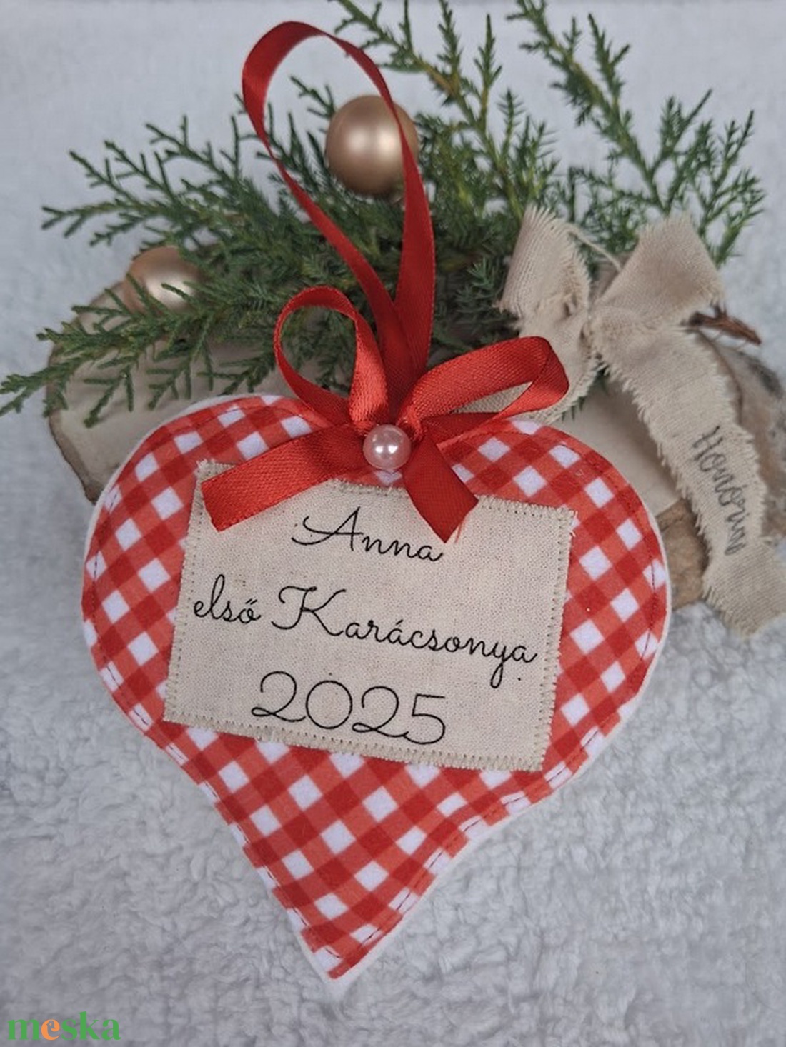 Egyedi Névre szóló-Első Karácsony 2025- filc karácsonyfa dísz - karácsony - karácsonyi lakásdekoráció - karácsonyfadíszek - Meska.hu