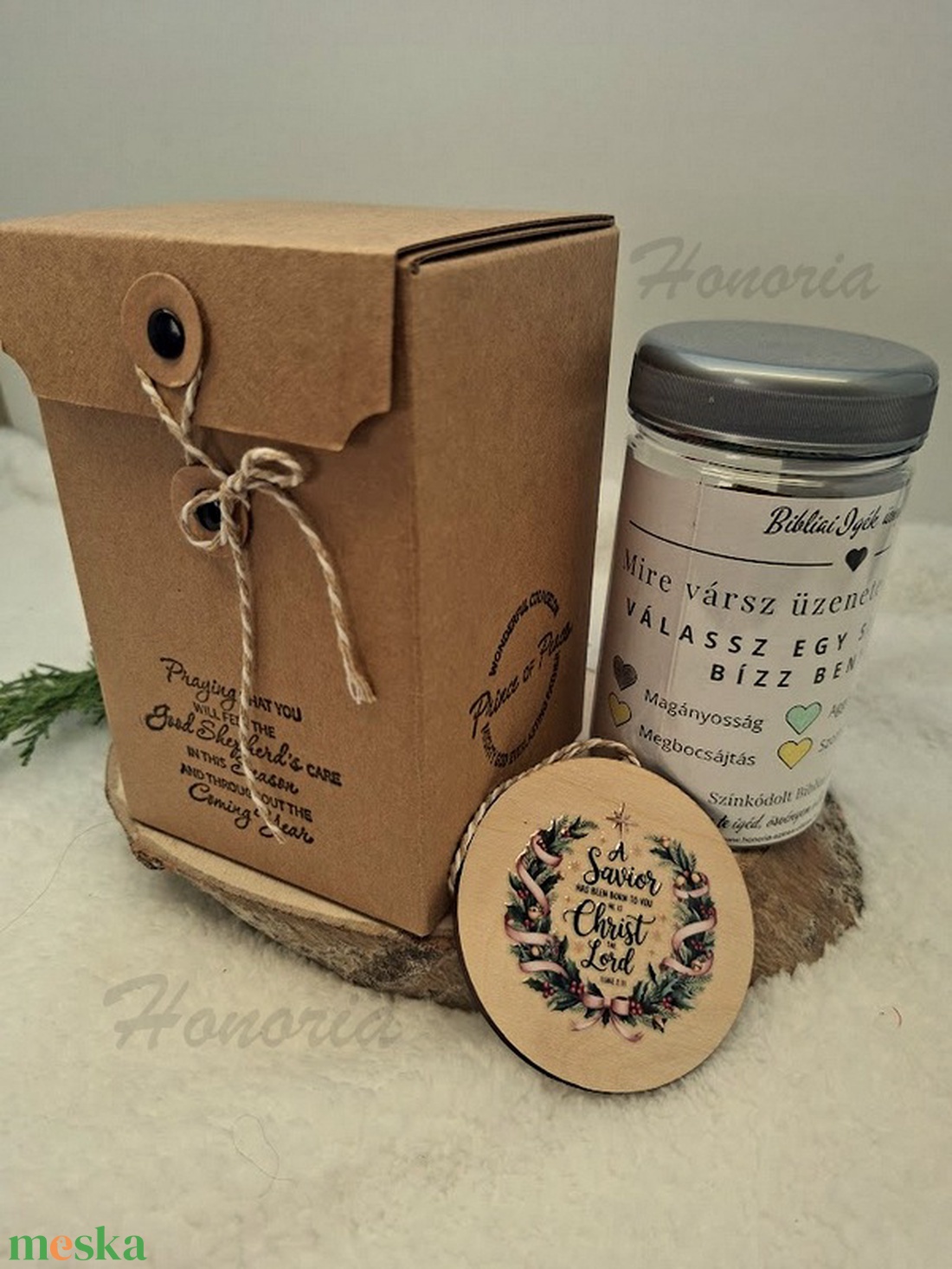 KARÁCSONYI DÍSZDOBOZBAN-Bibliai Igék Üvegben-Színkódolt Bibliai Igék-Gift In Jar - otthon & életmód - dekoráció - dísztárgy - Meska.hu