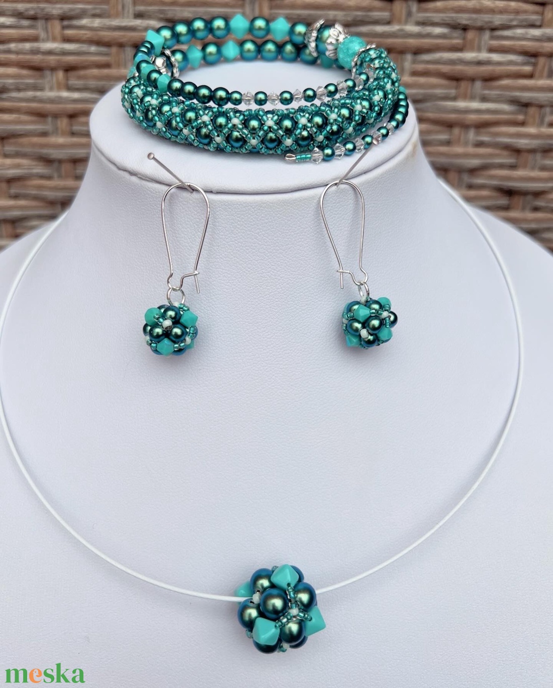 Türkiz ékszer szett - ékszer - ékszerszett - Meska.hu