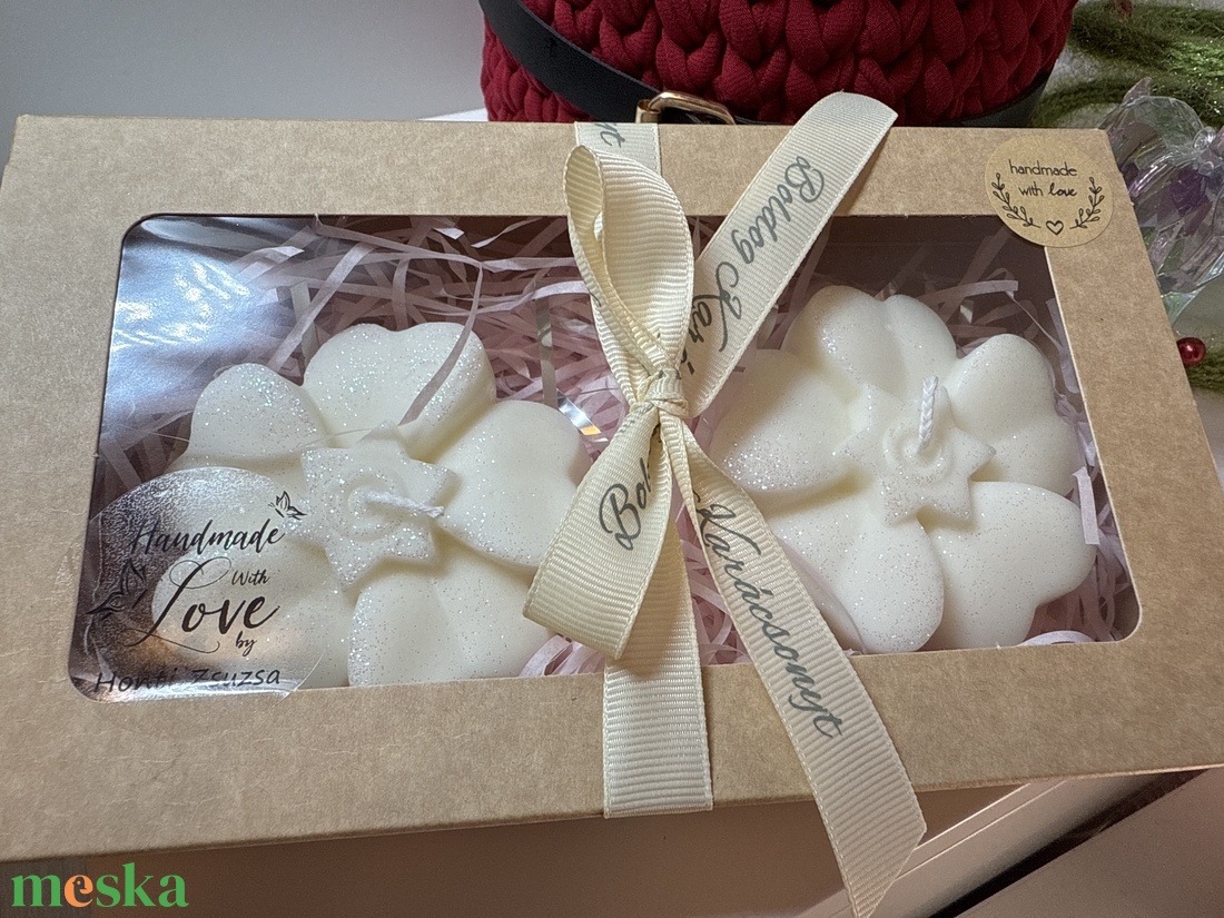 2 db-os karácsonyi gyertya csomag - karácsony - karácsonyi lakásdekoráció - karácsonyi illatgyertya, mécses - Meska.hu