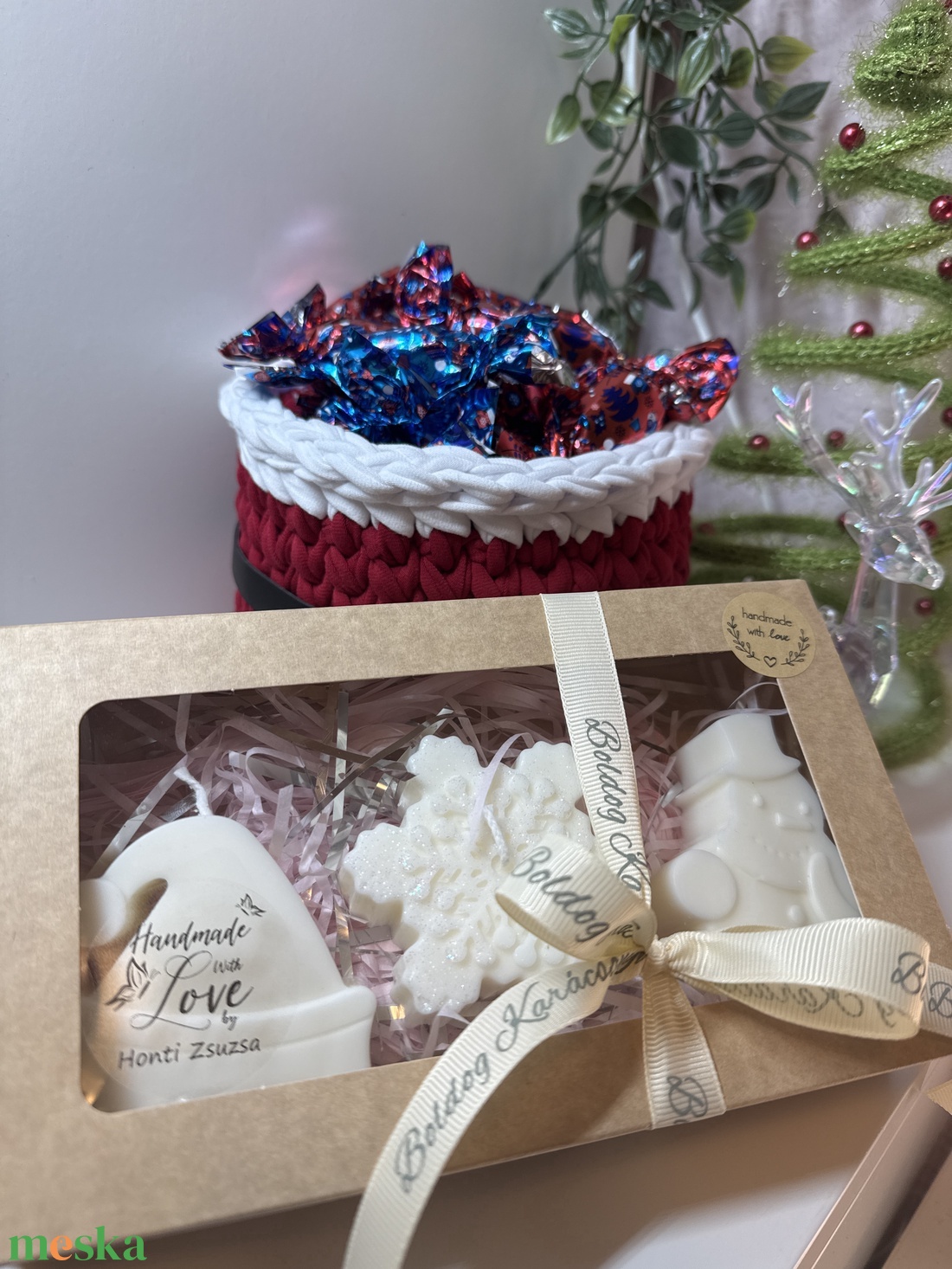 3 db-os karácsonyi gyertya csomag - karácsony - karácsonyi lakásdekoráció - karácsonyi illatgyertya, mécses - Meska.hu