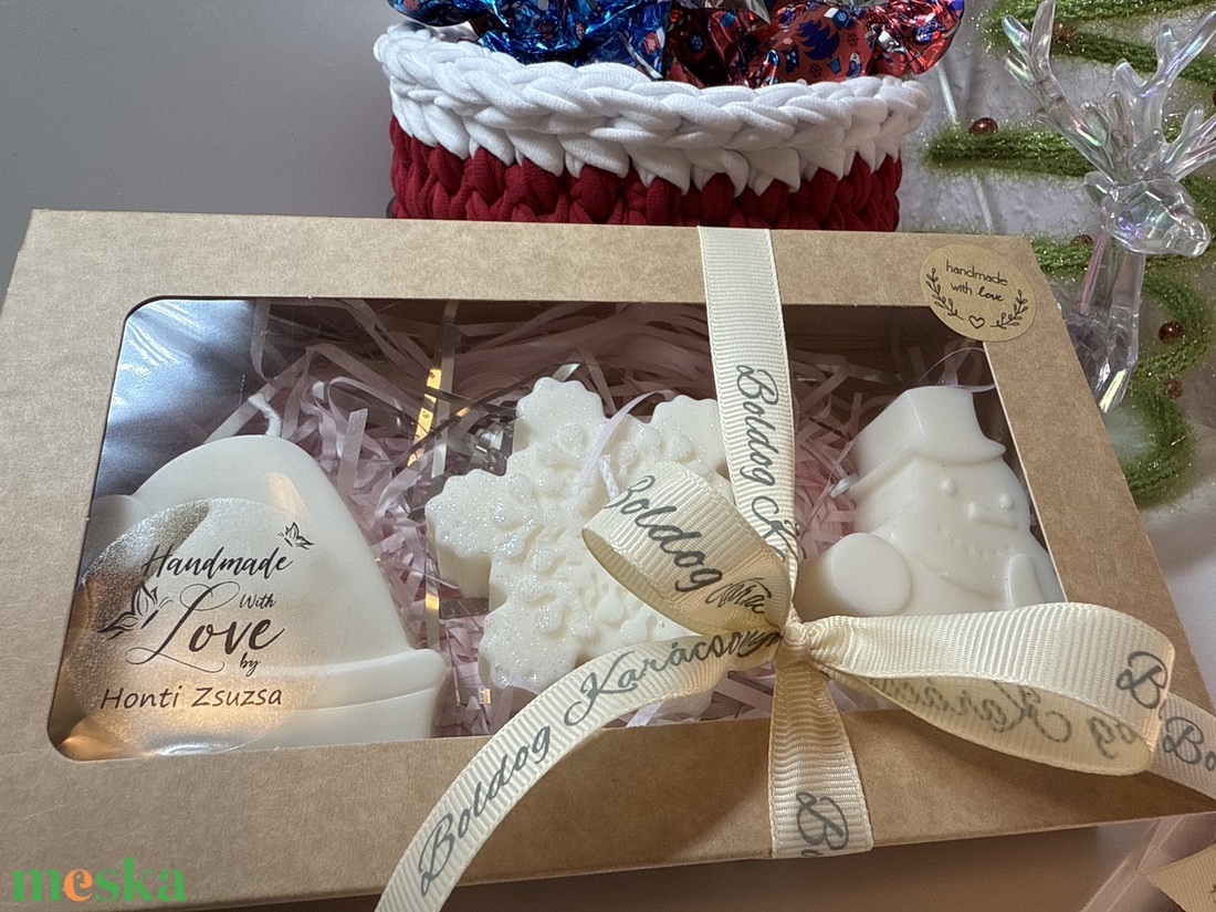 3 db-os karácsonyi gyertya csomag - karácsony - karácsonyi lakásdekoráció - karácsonyi illatgyertya, mécses - Meska.hu