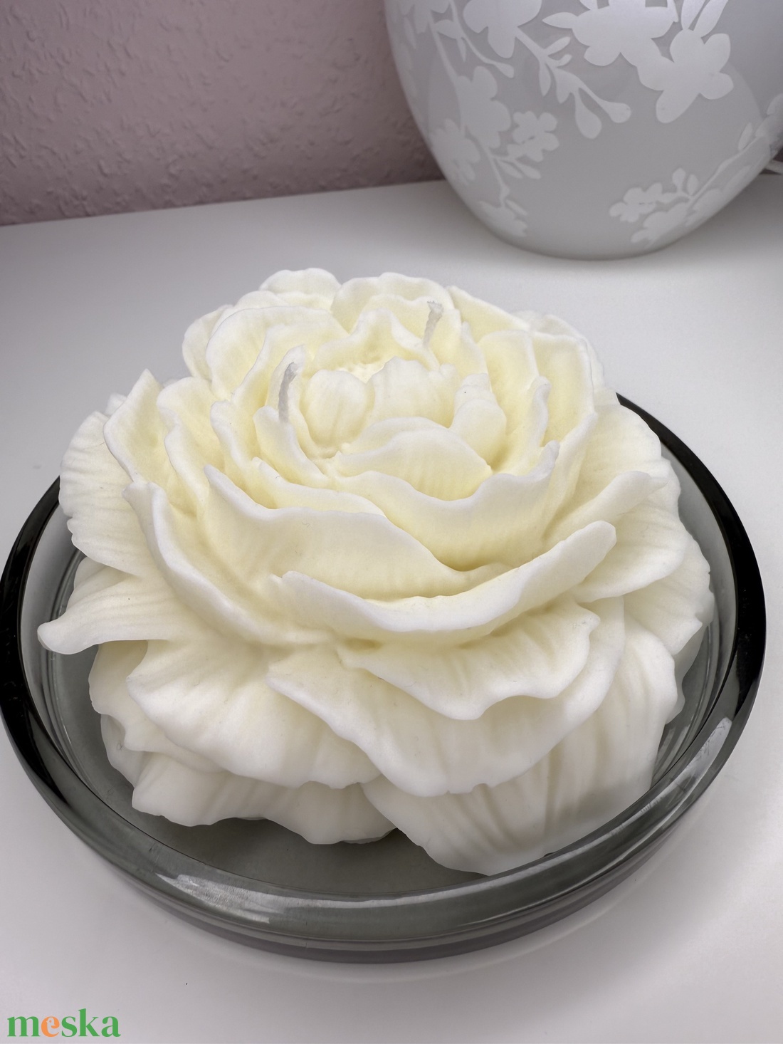 Óriás peony virág üveg tálon - otthon & életmód - gyertya, illat, aroma - illatviasz - Meska.hu Óriás peony virág üveg tálon - otthon & életmód - gyertya, illat, aroma - illatviasz - Meska.hu