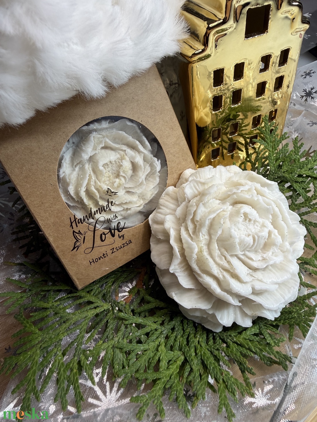 Fahéj illatú, peony szappan - szépségápolás - szappan & fürdés - kézműves szappan - Meska.hu