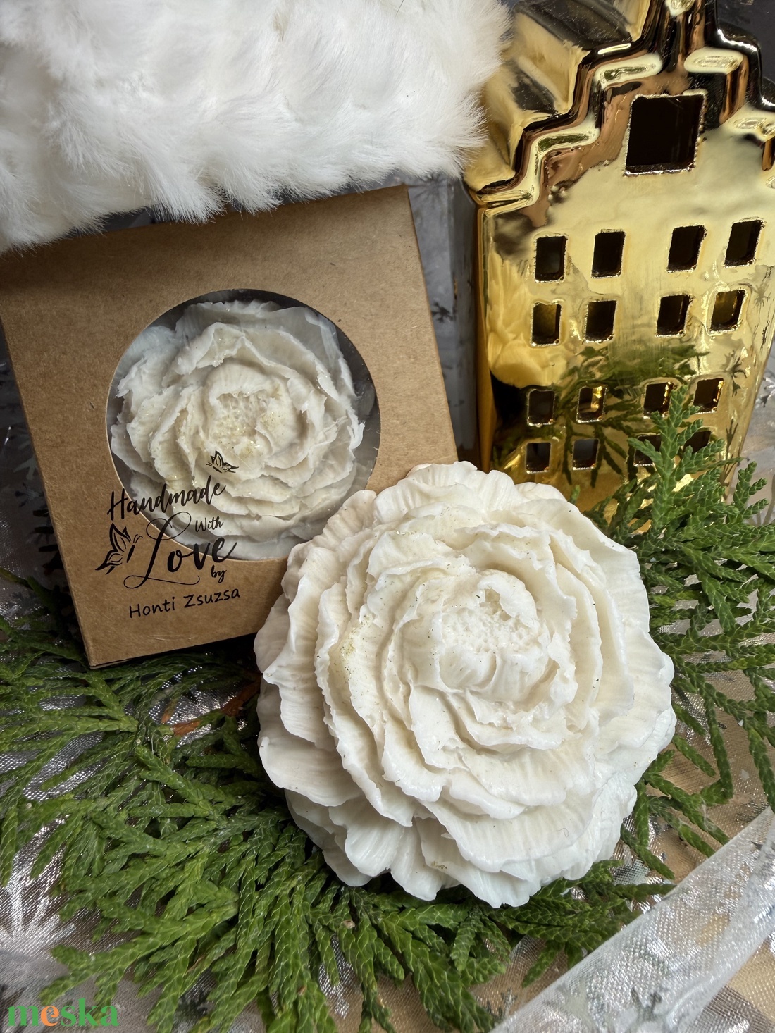 Fahéj illatú, peony szappan - szépségápolás - szappan & fürdés - kézműves szappan - Meska.hu